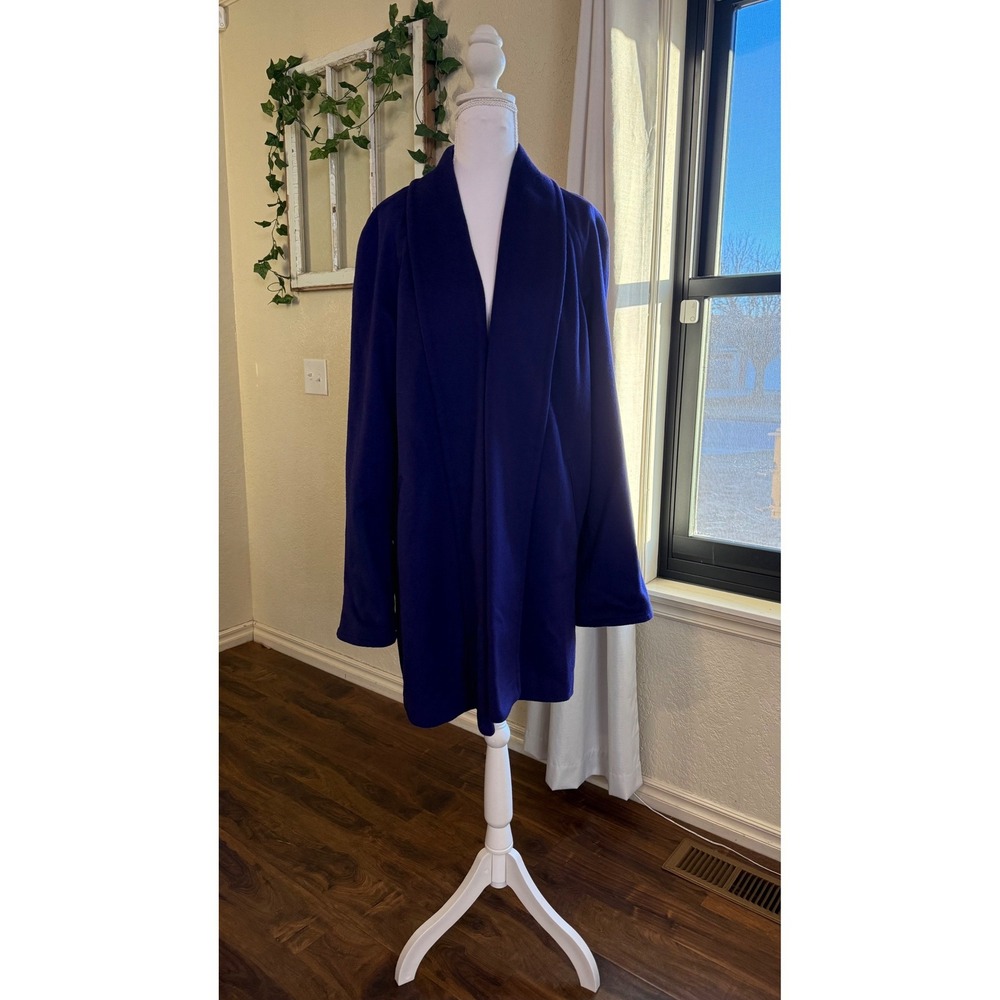 Billi by BillyCoat 100% Wool Purple Long Sleeve L? Coat Jacket Vintage 80s Style